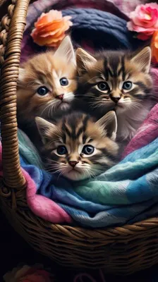 Desktop Wallpapers Kittens Cats Cute Camomiles 1080x1920