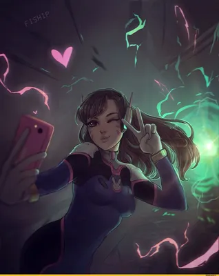 Pictures Overwatch Headphones Brown haired D.VA, Tsuaii 1080x1920