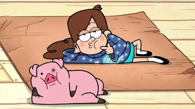 Обои на рабочий стол Пухля / Waddles из мультсериала Gravity Falls /  Гравити Фолз, обои для рабочего стола, скачать обои, обои бесплатно