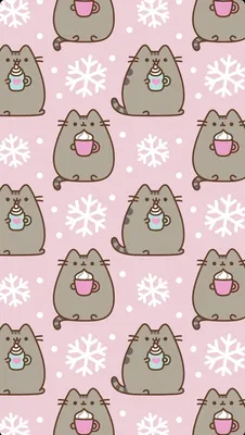 Зимние обои на телефон андроид с котом Пушином | Pusheen christmas, Pusheen  cute, Pusheen cat