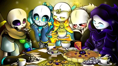 Самые топовые и классные картинки, арты Санса из Undertale