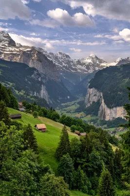 Фотографии Альпы Швейцария Lauterbrunnen гора Природа 3413x5120