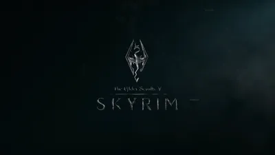 Черный фон в рамке Skyrim игра - обои на телефон