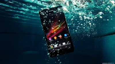 Скачать обои sony, water, xperia, mobile, раздел hi-tech в разрешении  640x1136