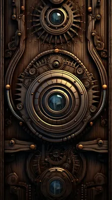 wooden steampunk wallpaper by Antarikfox | Фон