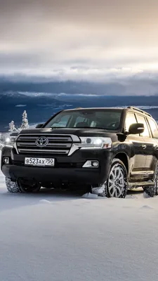 Обои Toyota, Land Cruiser 200 in Snow для телефона и на рабочий стол iPhone  6 Plus