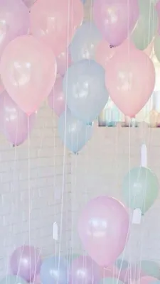 Обои для телефона | Pastel balloons, Pastel party, Balloons