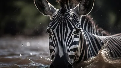 зебра стоит в воде в тени, Nat Geo Picture Of The Year зебра фон картинки и  Фото для бесплатной загрузки