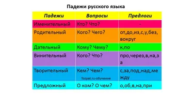 Падежи русского языка изучайте в детском центре развития интеллекта Lyceum