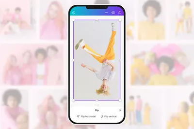 Перевернуть изображение, картинку, фотографию онлайн бесплатно с Canva