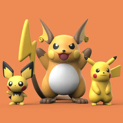 STL file POKEMON - PIKACHU EVOLUTION 🐉・3D printing template to  download・Cults