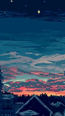 Pixel | PixelArt | Фоновые рисунки, Живописные пейзажи, Пейзажи