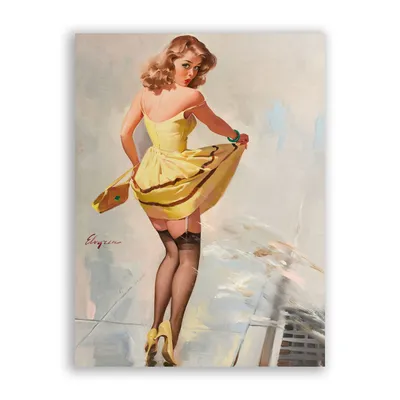 Pin Up Art Pinup Showing Her Legs Poster Print (24 x 36) - Walmart.com