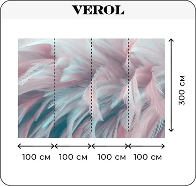 Фотообои флизелиновые встык VEROL \"Розовые перья\", площадь 12 м2, высота 3  м, ширина 4 м, обои флизелиновые, фотообои на стену | AliExpress