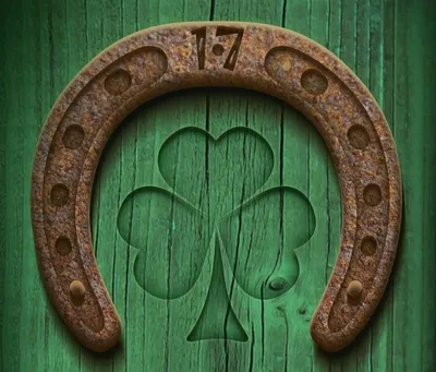 Horseshoe and shamrock Stock Photo by ©alexraths 92785504