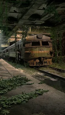 Обои Abandoned Train для телефона и на рабочий стол iPhone 5