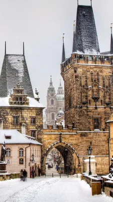 Обои Winter In Prague на телефон iPhone 6 Plus