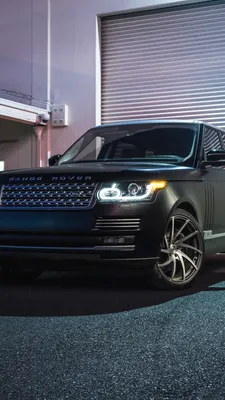 Обои на рабочий стол Черный Range Rover на фоне скал, обои для рабочего  стола, скачать обои, обои бесплатно