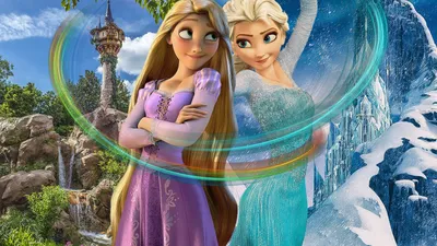 Заставка на телефон: Рапунцель Запутанная история, белый фон, Tangled,  хамелеон