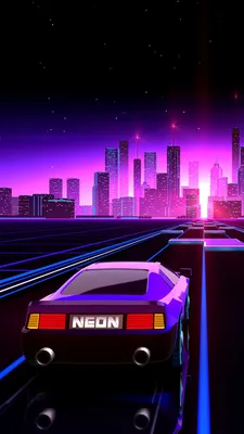 Обои эстетика, Ретровейв, Synthwave, автомобильное освещение, Король на  телефон Android, 1080x1920 картинки и фото бесплатно