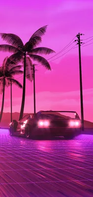 18+ Retrowave обои на телефон - oboi-telefon.ru