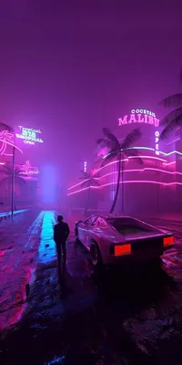 18+ Retrowave обои на телефон - oboi-telefon.ru