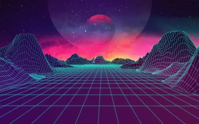 Retrowave обои на телефон [30+ изображений]