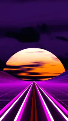 Wallpaper Retrowave, Purple, lines, 4K, Art #18921