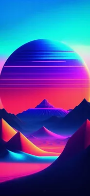 Живые обои Retrowave Frontiers / персонализация интерфейса