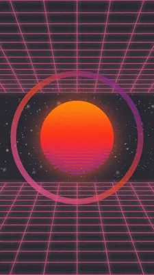 Retrowave обои на телефон [30+ изображений]