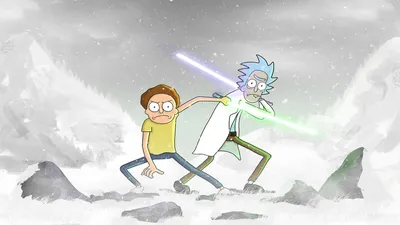 Wallpaper Cartoon Rick and Morty on the desktop / interface personalization  (60+)