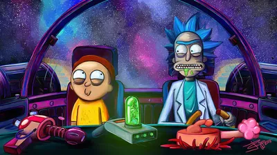 Wallpaper Cartoon Rick and Morty on the desktop / interface personalization  (60+)