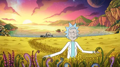 Download wallpaper The sun, Art, Smith, Sanchez, Rick, No Man's Sky, Rick  and Morty, Rick and Morty, section art in resolution 1280x1024