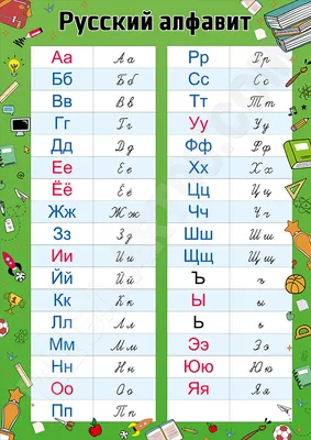 Обучающий плакат \"Русский алфавит\", формат А1 (84,1х59,4 см), без рамки -  купить с доставкой по выгодным ценам в интернет-магазине OZON (828893974)