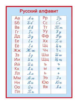 Учебный плакат \"Русский алфавит\": Формат А2 – купить по цене: 85,50 руб. в  интернет-магазине УчМаг