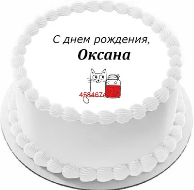 купить торт с днем рождения оксана c бесплатной доставкой в  Санкт-Петербурге, Питере, СПБ