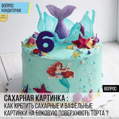 Сахарная картинка: Как крепить сахарные и вафельные картинки на боковую  поверхность торта?