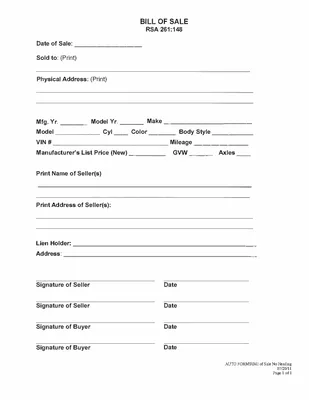 Free Texas Motor Vehicle Bill of Sale Form - PDF | Word – eForms