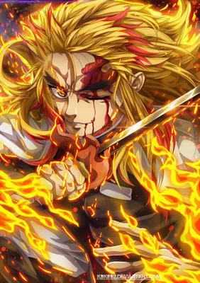 Kyojuro Rengoku - inside the fire by k9k992 on DeviantArt | 애니메이션