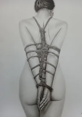 Shibari Painting by Yaroslav Teslenko | Saatchi Art