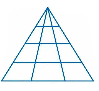 Сколько треугольников на этой картинке? Считать непросто, но если включить  логику, то задача оказывается не такой уж сложной. Небольшая… | Instagram