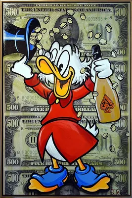 Картины Alec Monopoly Картины Скрудж Макдак Картины Дональд Дак Покрас  Лампас Бэнкси Энди Уорхол | Pop art decor, Cartoon painting, Disney art