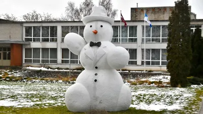 Снеговик в виде кота на детской …» — создано в Шедевруме