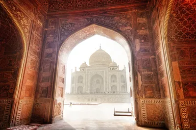 Картинка на телефон: Taj Mahal, India, замок, Pradesh, Agra, храм, Индия, Тадж  Махал