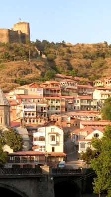 Georgia, city, church, mountain, buildings, trees 1125x2436 iPhone 11  Pro/XS/X wallpaper, background, picture, image