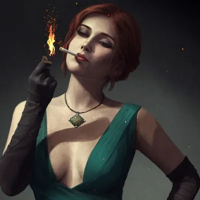 Живые обои [Witcher] Triss Vintage - Wallpaper Engine