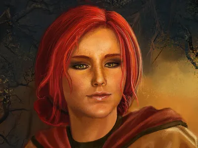 Фотографии The Witcher 3: Wild Hunt рыжие Triss Merigold 1600x1200