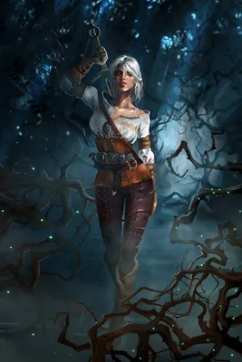 Live wallpaper Ciri of the Witcher / interface personalization