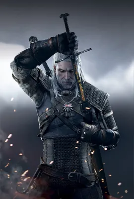 Photos The Witcher 3: Wild Hunt Swords Geralt of Rivia Men warrior