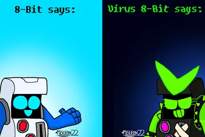 Pixilart - virus 8 bit by lietale-sans